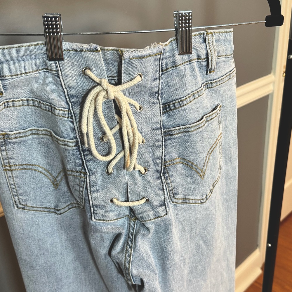 Lace up Jeans